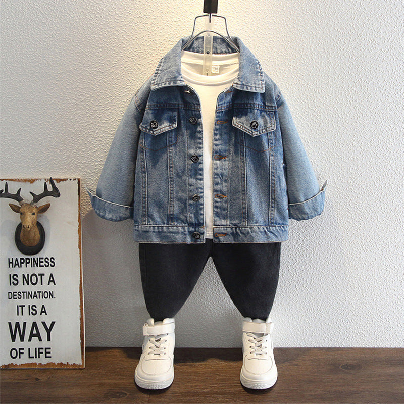 Toddler Boys Jackets Boys' Denim Jacket Spring and Autumn