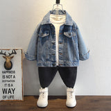 Toddler Boys Jackets Boys' Denim Jacket Spring and Autumn