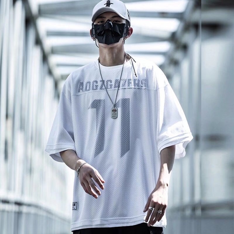 Men T-Shirts Loose Half Sleeve Print