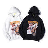 Kanye West Sunday Service Hoodie Hip Hop Rap Character Printed Loose Sweatshirt