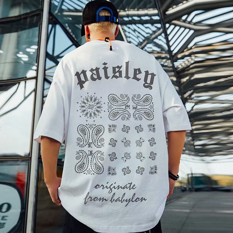Men T-shirt Half-Sleeved Loose Printing