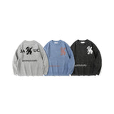 Men Sweater Cartoon Jacquard Sweater Men's Loose round Neck Pullover