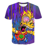 The Simpsons T Shirts Printed Milk Silk Cute