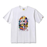 Bathing Ape T Shirt Summer Candy Camouflage Ape Head Printed Short Sleeve T-shirt