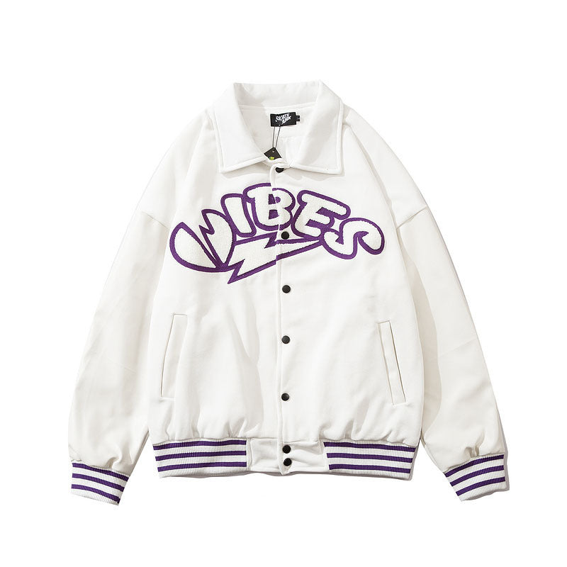 Man Fall Outfits Baseball Jacket Men's and Women's Street Letter Embroidered Jacket