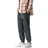 Man Fall Outfis Solid Color Ankle Banded Pants Male Student Workwear Casual Pants