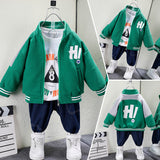 Toddler Boys Jackets Boys Autumn Clothing Baseball Uniform Jacket