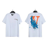 Vlone T Shirt Loose Men'S And Women'S Reflective T-Shirt Summer