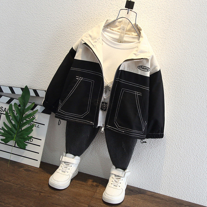 Toddler Boys Jackets Boys' Jacket Spring and Autumn Baseball Uniform