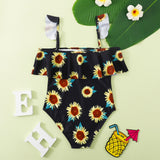 Children Swimsuit Printed Ruffles Children's Swimsuit