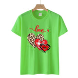 Valentine's Day T Shirt Short-Sleeved Men's and Women's Letter Printed T-shirt Top