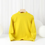 Children Long Sleeve Shirts Autumn Boy's Long-Sleeved T-shirt Warm