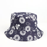 Bucket Hat Fishing Cap Cotton Print Fisherman Hat Men and Women Vintage Printing Bucket Hat Outdoor