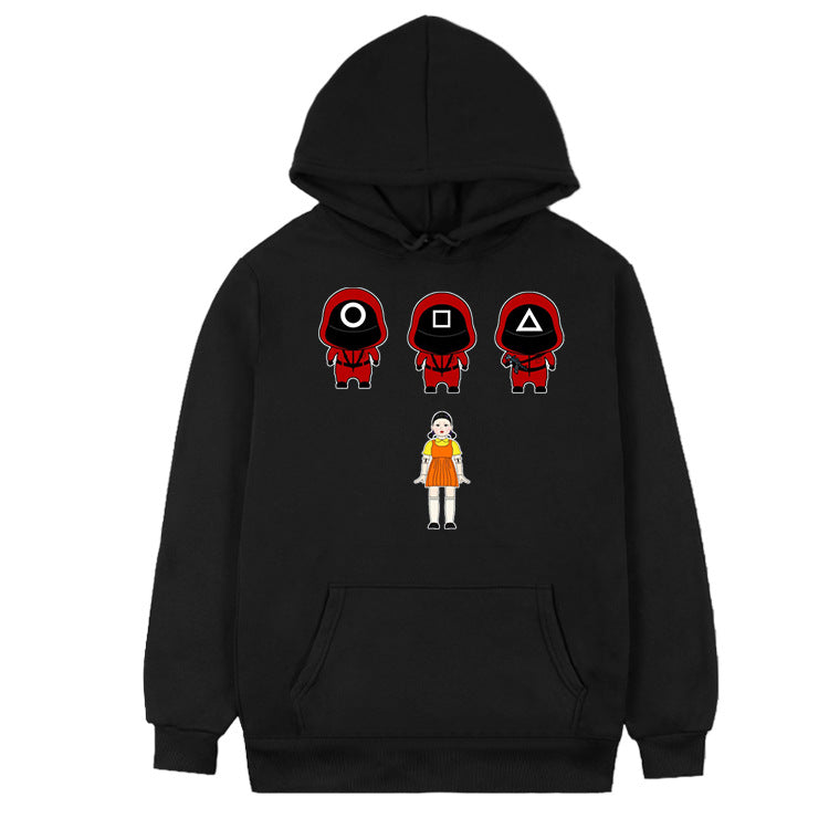 Squid Game Costume One Two Three Wooden Man Hooded Sweater