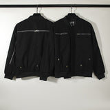 Cardigan Baseball Jacket Back Zipper Flight Jacket Archive Jacket Solid Color Baseball Uniform