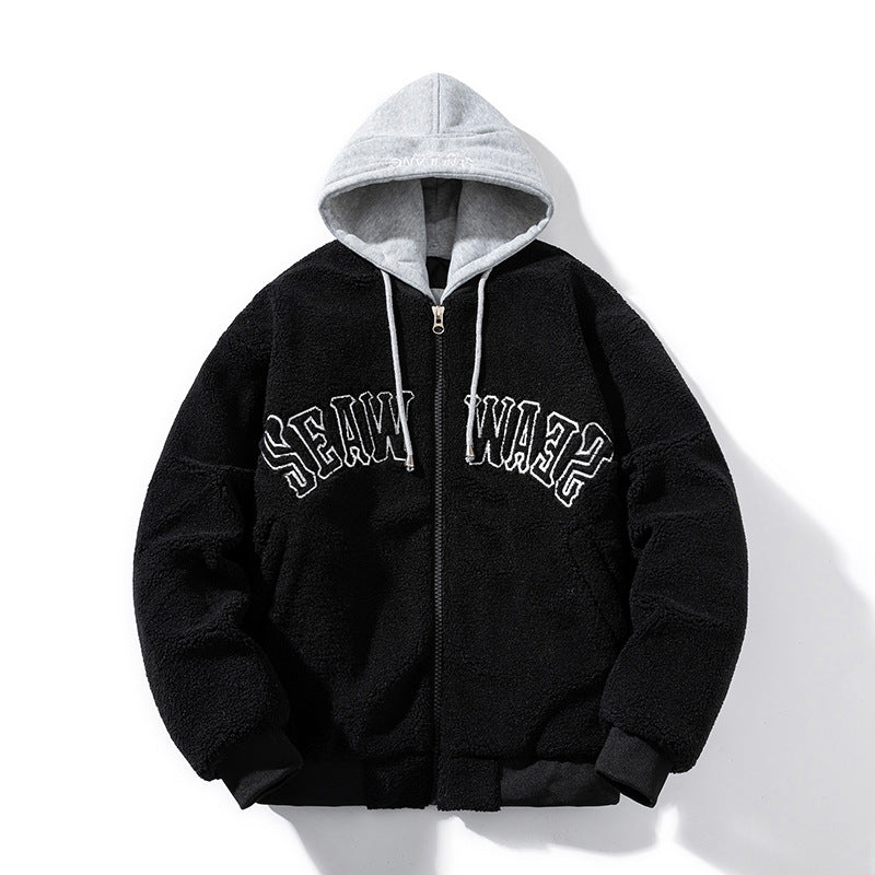 Varsity Jacket Winter Coat Women Hooded Jacket Men