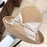 Straw Hat Bow Sun-Shade Fisherman Hat Women