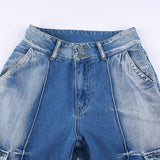 Julia Fox Low Rise Jeans Printed Low Waist Personalized Pocket Skinny Jeans
