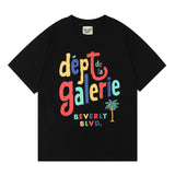 Gallery Dept T Shitrs plus Size Loose Short Sleeve Rainbow