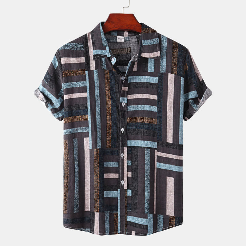 Camp Collar Shirt Beach Holiday Floral Print Shirt