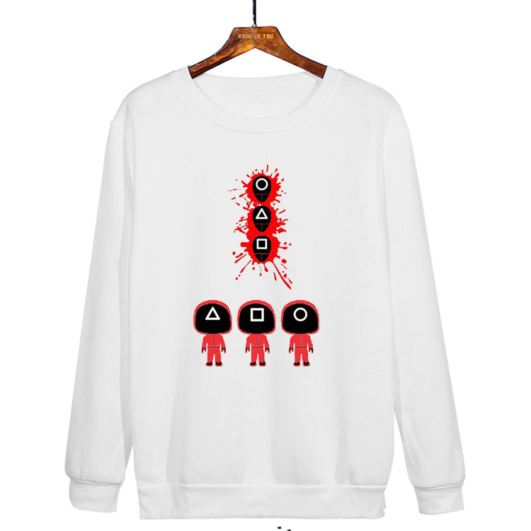 Squid Game Costume Beauty Clothing Loose Long Sleeve Crew Neck Sweater Women