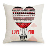 Valentine's Day Pillow Covers 4 Piece Random Styles Together, Love Festival Home Pillow Cushion Cover