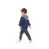 Children Jean Jackets Denim Jacket Autumn and Winter Zipper Long Sleeve Hooded