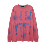 Man Fall Outfits Dark High Street Style Hand-Painted Graffiti Printing Long-Sleeved T-shirt Men's Top
