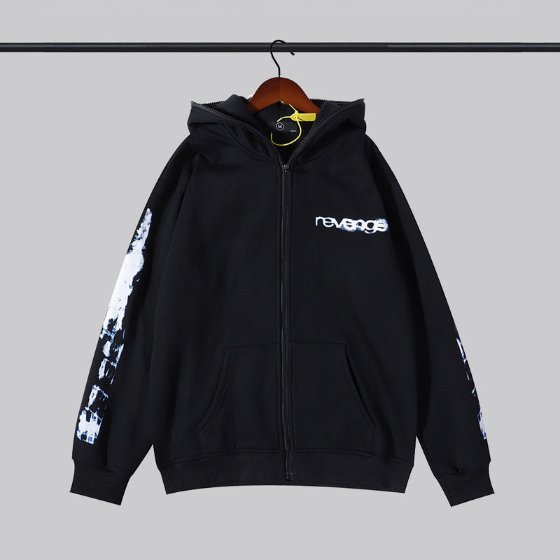 Cardigan Baseball Jacket Autumn and Winter Smoke Cardigan Zipper Sweater Hooded