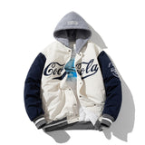 Varsity Jacket Embroidered Coat Men'S Winter Colorblock Baseball Uniform