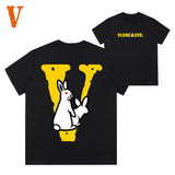 Vlone T Shirt Summer Couple T-Shirt Top Large Size Loose Short-Sleeved Shirt