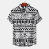 Camp Collar Shirt Short Sleeve Printed Shirt