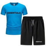 Fog Fear Of God T Shirt & Shorts 2 Pieces Set Summer Men'S Short Sleeve T-Shirt Shorts Casual