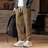 Cuffed Cargo Pants Casual Pants Men's Sports Loose Tappered