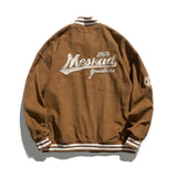 Man Fall Outfis Embroidered Baseball Uniform Coat Hip Hop Loose Casual Bomber Jacket