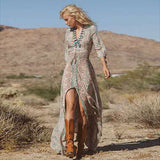 Gypsy Style Dresses Chiffon Print