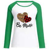 Valentine's Day T Shirt Long Sleeve Women Crew Neck Cotton Long Sleeve Women