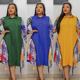 African Dashiki Dress Women's African plus Size Cardigan Dress