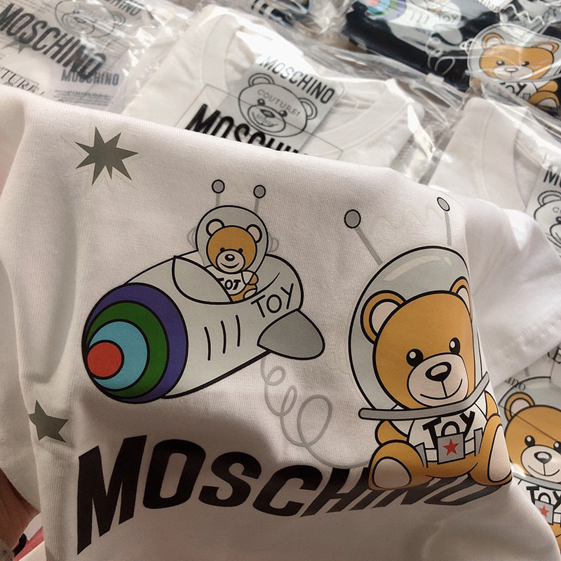 Moschino T Shirt Bear Short-Sleeved T-Shirt For Men And Women