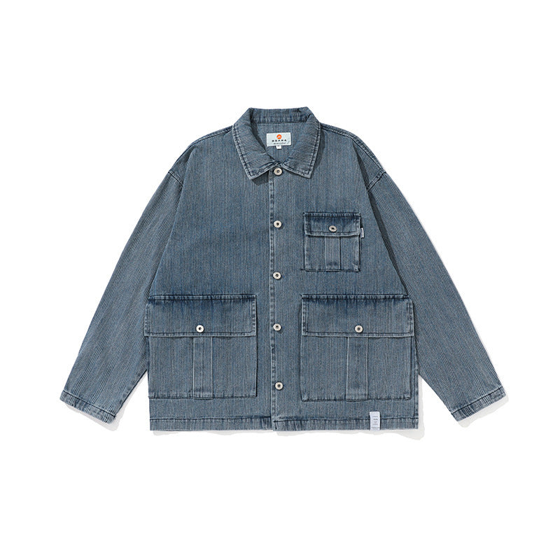 Men Denim Jackets Retro Casual Jacket