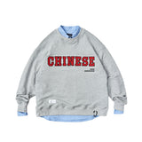Crew Neck Sweatshirts for Men Men's Clothing Autumn Retro Alphabet round Neck Sweater for Men and Women