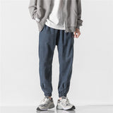 Man Fall Outfis Autumn Retro Ankle Banded Working Pants Men's Loose All-Matching Wide Leg Casual Pants