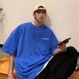 Men T-shirt Loose and Simple Top Half Sleeve