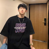 Men T-Shirts Loose Half-Length Sleeves All-Matching