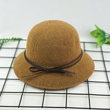 Summer Hats Bucket Hat Leather Rope Summer Women's Casual