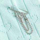 Men Sweater Chain Pin Sleeveless Sweater Vest Men Vest Coat