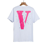 Vlone T Shirt Spring And Summer Spray Flower Portrait Short Sleeve