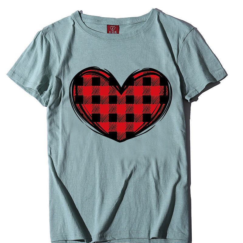 Valentine's Day T Shirts Couples Printed Women's T-shirt Loose T-shirt