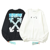 Off White Sweatshirts Dissolved Gradient Arrow Round Neck Sweater Loose Bottoming Shirt