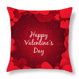 Valentine's Day Pillow Covers 4 Piece Random Styles Together, Love Heart Peach Skin Fabric Valentine's Day Pillow Cover Car Office Sofa Cushion